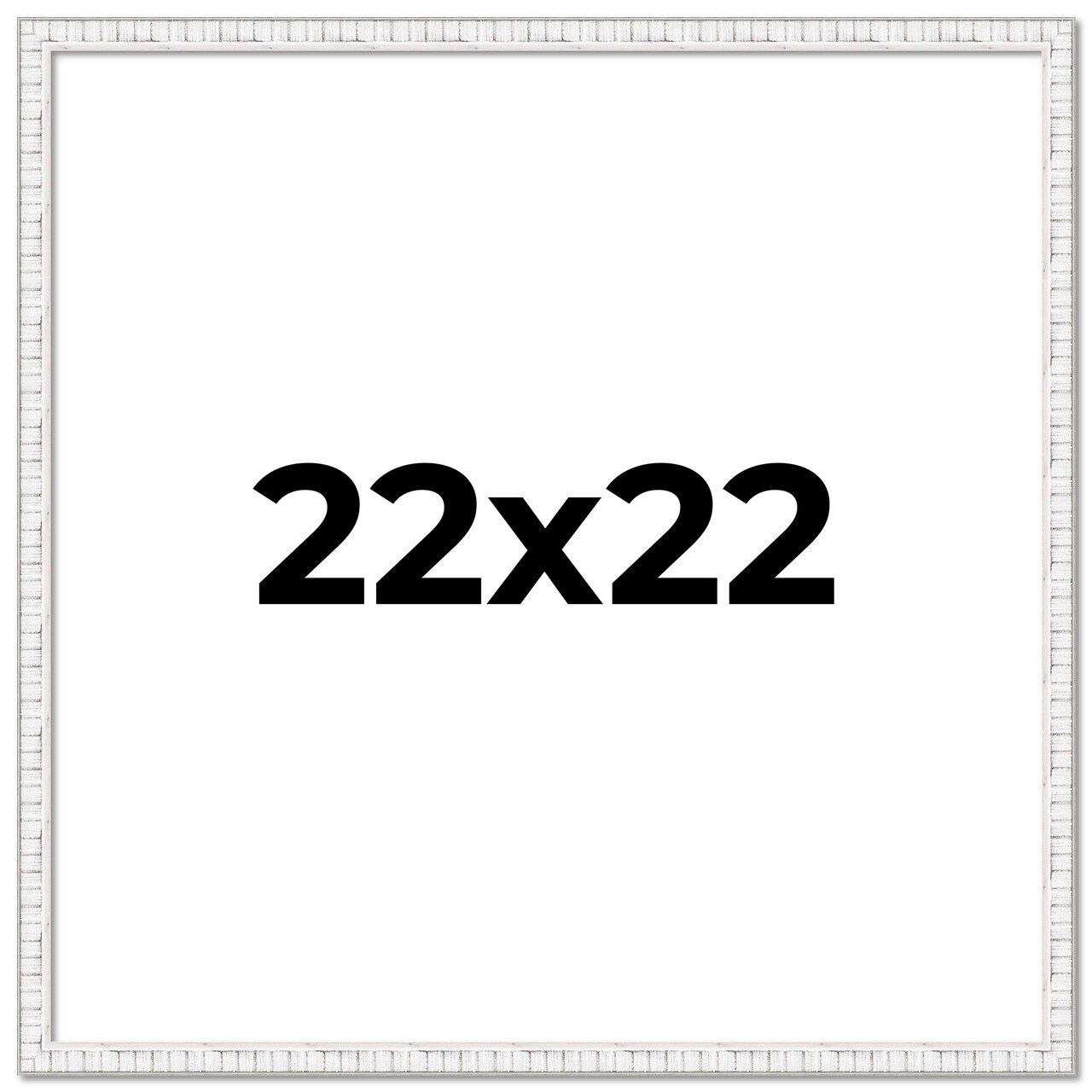 Square Textured White Picture Frame - UV Acrylic, Foam Board Backing, Hanging Hardware